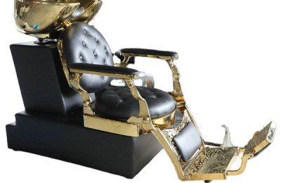 Shenzhen High quality Barber Shop Salon Backwash Unit Shampoo Chairs Hair Washing Sets with Basin