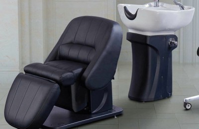 New design black hair salon chairs shampoo bowl backwash unit for barber shop