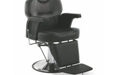 Ergonomic all purpose hydraulic black recline barber chair