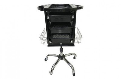 Wholesale Height Adjustable Rolling Storage Tray Cart Hair Salon furniture Trolley Styling Station
