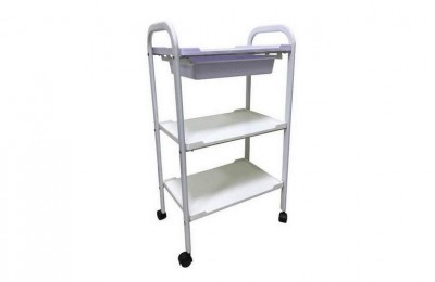 New Salon Rolling Trolley Cart w/ 3 Levels of Shelves for Storage Cart Tray Workstations