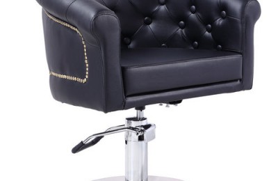 Made In China barber shop furniture luxury black leather styling chair hair salon chairs