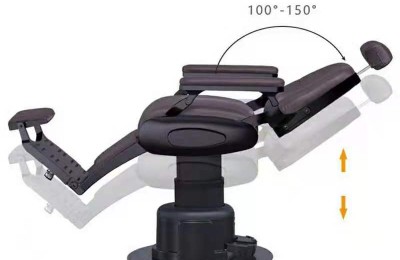 Cheap Fully Recline Down Big Black Leather Barber Chair Hairdressing Chair For Men