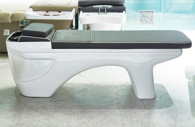 China manufacturer classical durable with pillow massage bed stainless steel shampoo hair wash basin