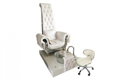 High Back Queen Throne Chair King Pedicure Station Used Nail Salon Sofa with foot basin