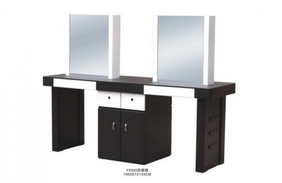 Double Hair Salon Mirror Styling Stations Hairdressing Furniture Design