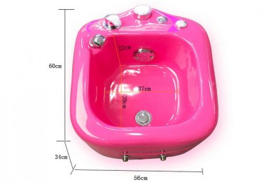 Color pedicure tub bowl chair with led light foot spa massage station sink