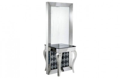 Wholesale Double Stainless Steel Barber Mirrors Styling Stations
