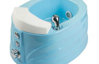 Portable foot spa square pedicure bowl sink chair fiberglass material massage pedicure basin
