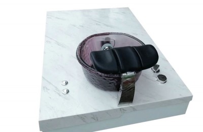 Pedicure nail bowl sink base with throne station basin for pedicure tub base