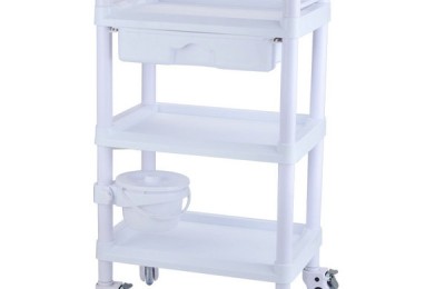 Beauty Manicure Nail Salon Facial Pedicure Cart Steel Hospital Medical Trolley with Storage Drawers