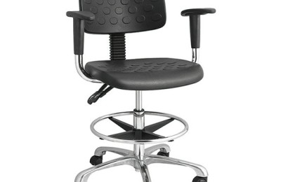 Stainless steel ESD Laboratory Stool PU Office Chairs Industrial Adjustable Workshop Anti-Static Safety Seating